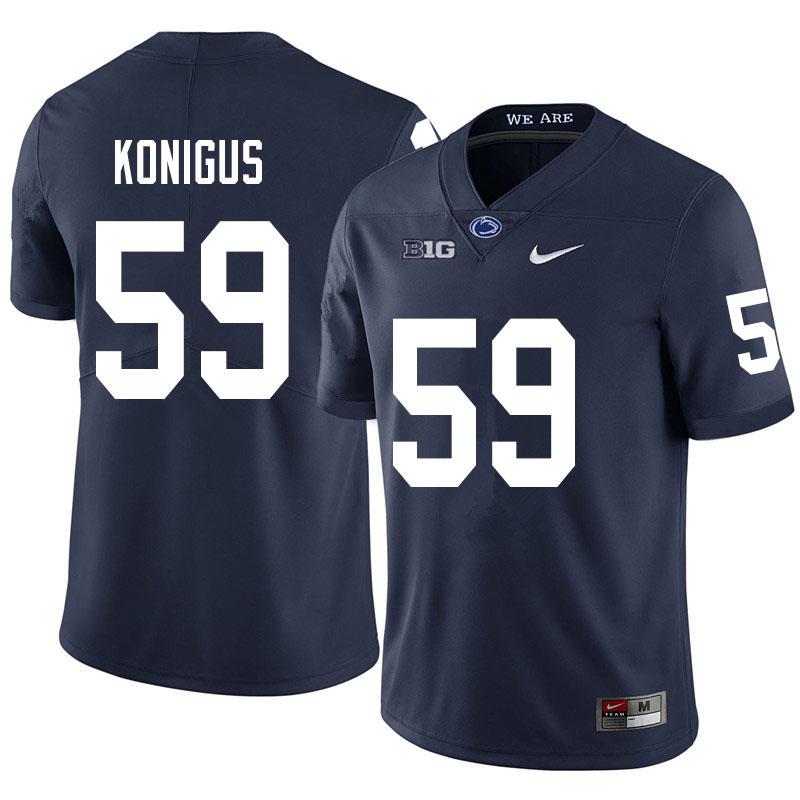 Men #59 Kaleb Konigus Penn State Nittany Lions College Football Jerseys Sale-Navy - Click Image to Close